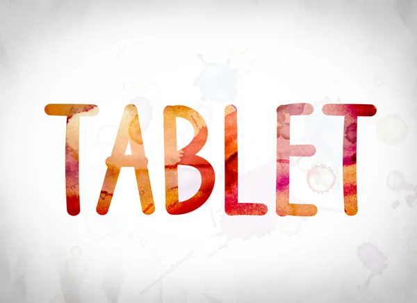 Concept de tablette Aquarelle Word Art — Photo