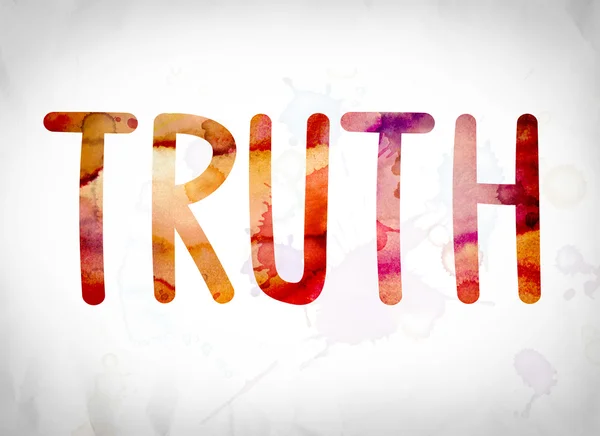 Truth Concept Watercolor Word Art — Stock Photo, Image