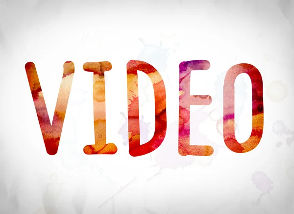 Video Concept Watercolor Word Art — Stock Photo, Image