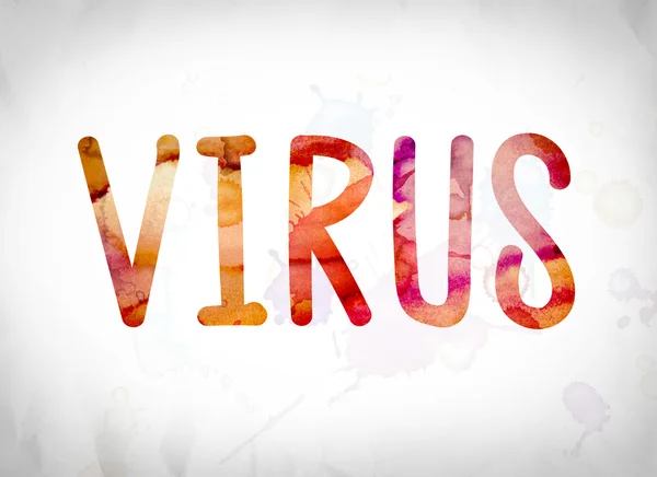 Virus Concetto acquerello Word Art — Foto Stock