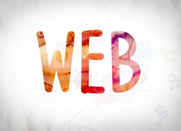 Web Concept Watercolor Word Art — Stock Photo, Image