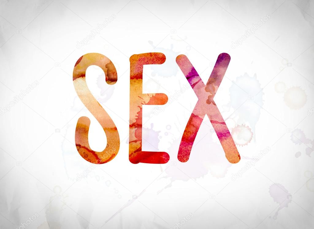 Wordsex Com - Sex Concept Watercolor Word Art Stock Photo by Â©enterlinedesign 125372640