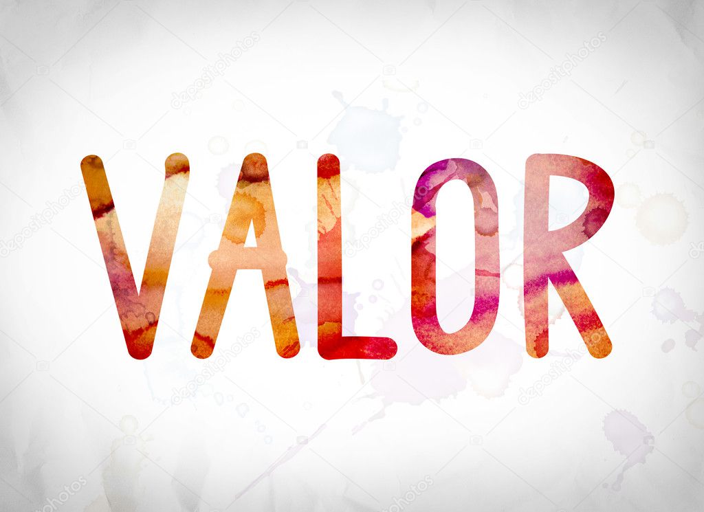 Valor Concept Watercolor Word Art — Stock Photo © enterlinedesign