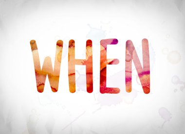Zaman kavramı suluboya Word Art