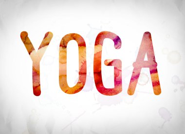 Yoga kavramı suluboya Word Art