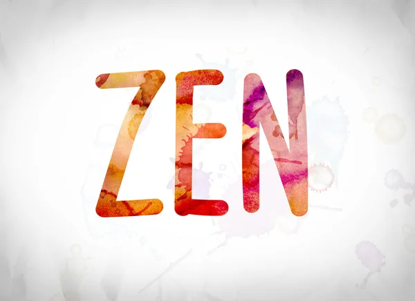 Zen begreppet akvarell ordet konst — Stockfoto