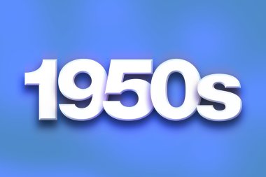 1950'lerde kavramı renkli Word Art