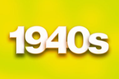 1940'larda kavramı renkli Word Art