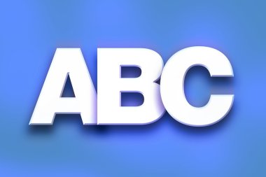 ABC kavramı renkli Word Art