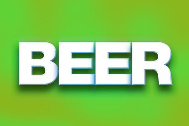 Bira kavramı renkli Word Art