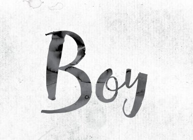 Mürekkeple boyalı çocuk kavramı