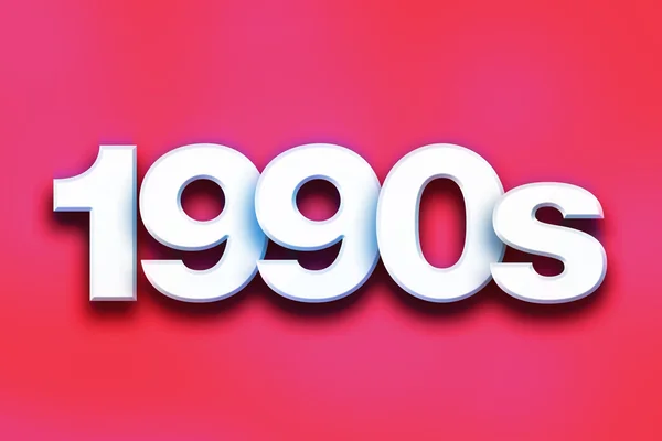 Jaren 1990 concept kleurrijke WordArt — Stockfoto