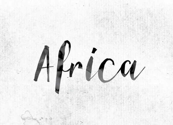 Koncepcja Afryki pomalowane tuszem — Zdjęcie stockowe