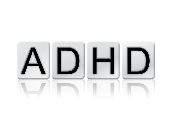 ADHD Isolated Tiled Letters Concept and Theme — Stockfoto