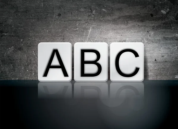 ABC Tiled Letters Conceito e tema — Fotografia de Stock