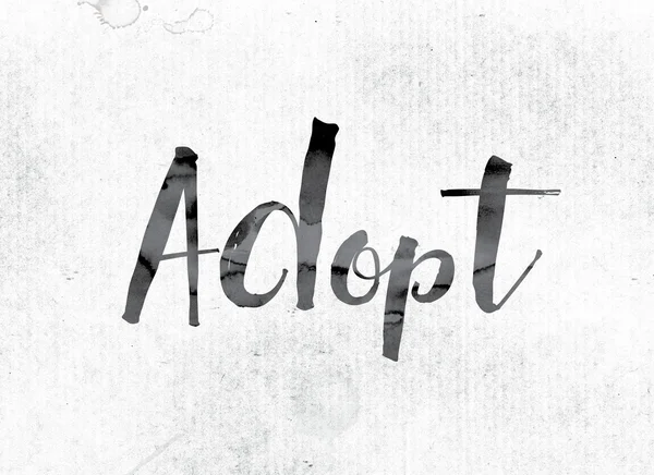 Adopt Concept Painted in Ink — Stock Photo, Image