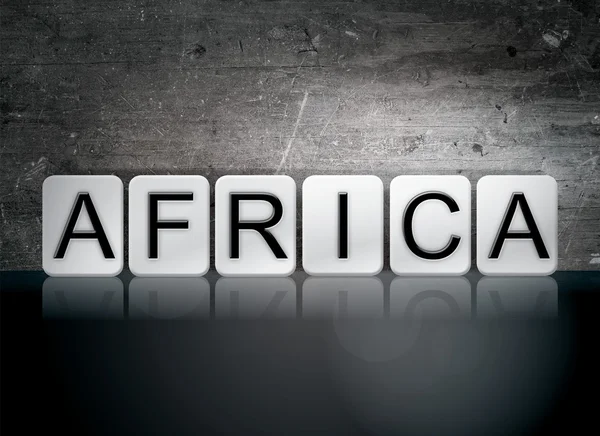 Africa Concetto di lettere piastrellate e tema — Foto Stock