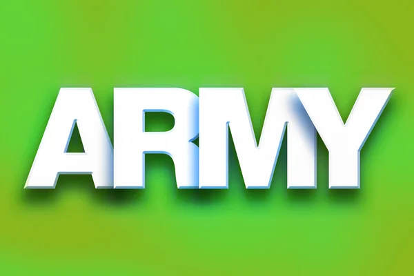Hadsereg koncepció színes Word Art — Stock Fotó