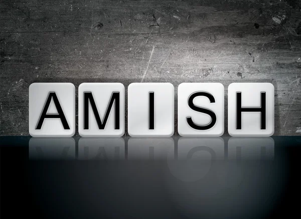 Amish betegelde Letters Concept en thema — Stockfoto