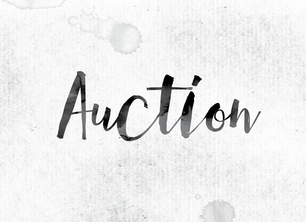 Auction Concept Painted in Ink — Stockfoto