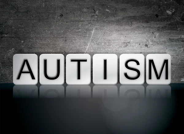 Autism Tiled Letters Concept and Theme — Stock fotografie
