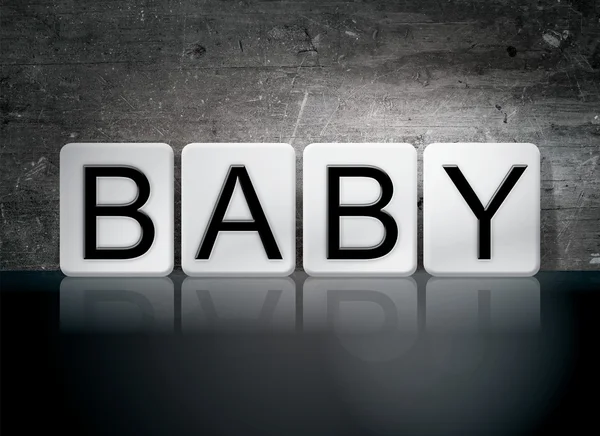 Baby geflieste Buchstaben Konzept und Thema — Stockfoto