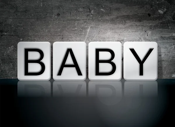 Baby Tiled Letters Conceito e tema — Fotografia de Stock