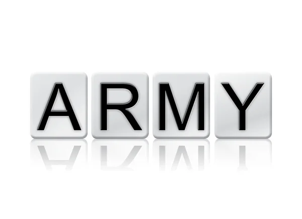 Army Isolated Tiled Letters Concept and Theme — Stock fotografie