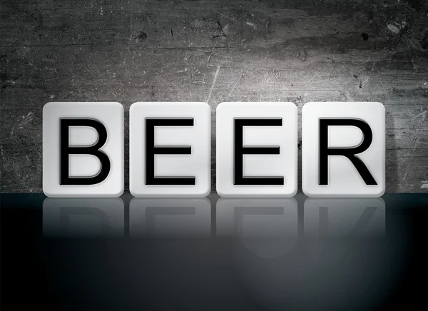 Beer Tiled Letters Concept and Theme — Stock Photo, Image
