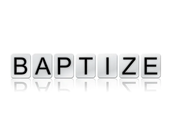 Batize Isolado Tiled Letters Conceito e tema — Fotografia de Stock