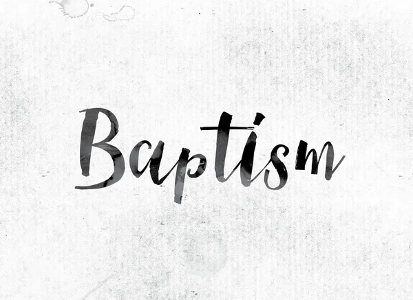 Baptism Concept Painted in Ink — Stockfoto