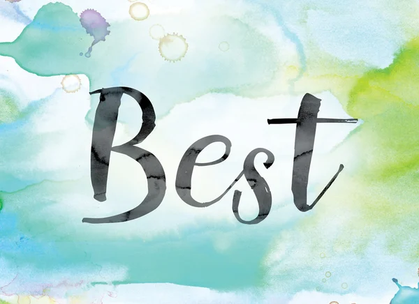Best Colorful Watercolor and Ink Word Art — Stock Photo, Image