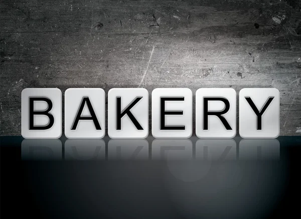 Bäckerei geflieste Buchstaben Konzept und Thema — Stockfoto