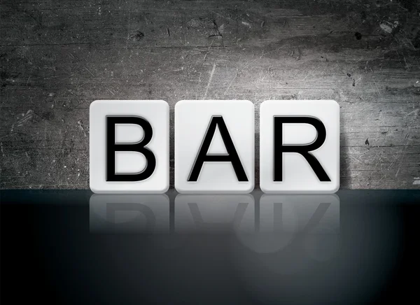 Bar Tiled Letters Conceito e tema — Fotografia de Stock