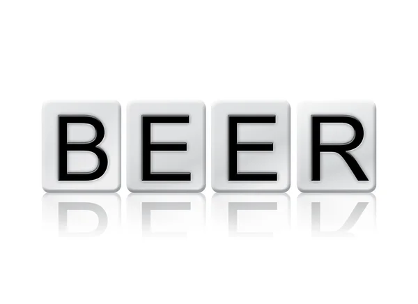 Cerveja isolada Tiled Letters Conceito e tema — Fotografia de Stock