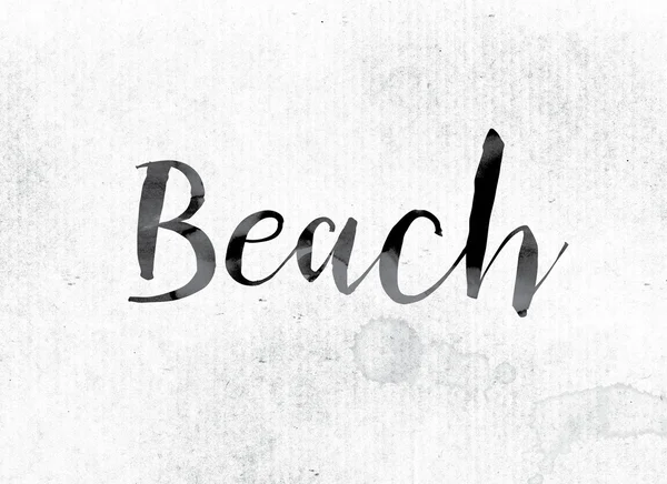 Beach Concept Painted in Ink — Stock fotografie