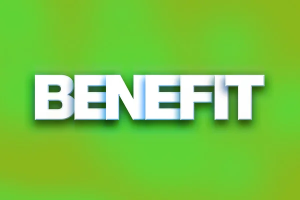 Benefit Concept Colorful Word Art — Stock Photo, Image