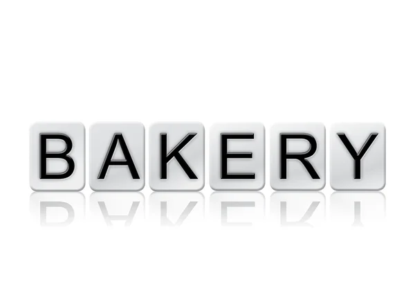Bakery Isolated Tiled Letters Concept and Theme — Stock Photo, Image