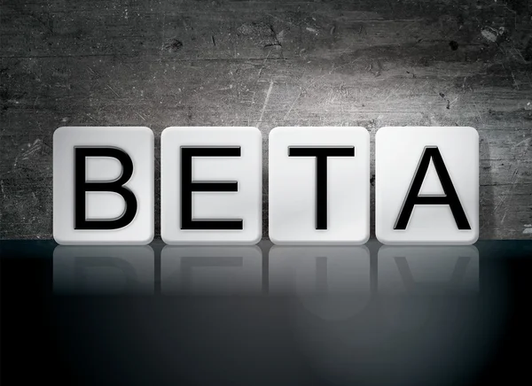 Beta Concetto e tema di lettere piastrellate — Foto Stock