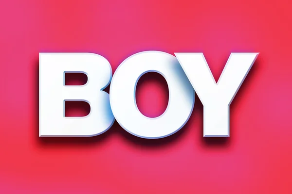 Boy Concept ศิลปะคําที่มีสีสัน — ภาพถ่ายสต็อก
