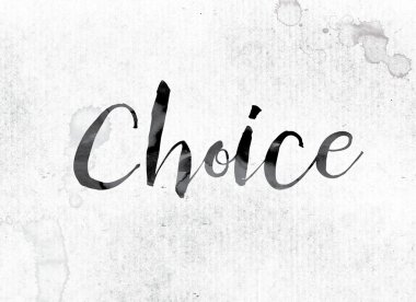 Seçim kavramı mürekkeple boyalı