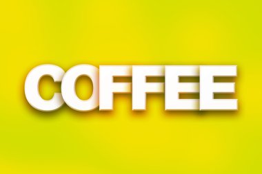 Kahve kavramı renkli Word Art