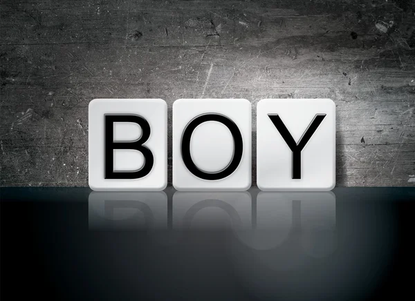 Boy Tiled Letters Conceito e tema — Fotografia de Stock