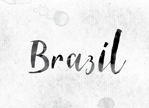 Brazil Concept Painted in Ink — ストック写真