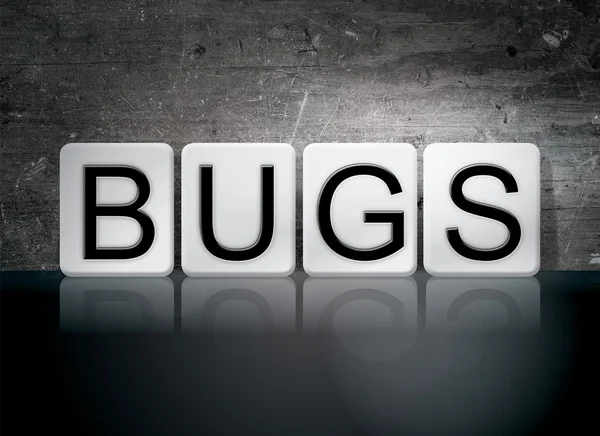 Bugs Tiled Letters Concept and Theme — Stock Photo, Image