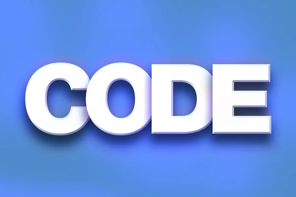 Code Concept Colorful Word Art — Φωτογραφία Αρχείου