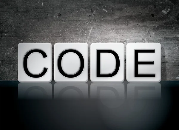 Csempézett kód betűk koncepció és a téma — Stock Fotó