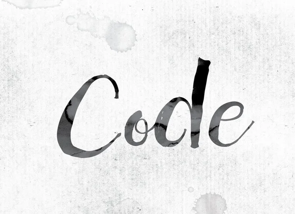 Code Concept Painted in Ink — Φωτογραφία Αρχείου