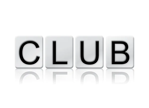 Club geïsoleerd betegelde Letters Concept en thema — Stockfoto