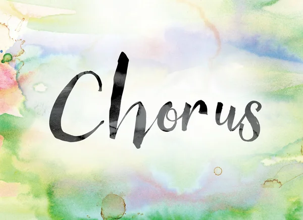 Chorus Colorful Watercolor and Ink Word Art — ストック写真